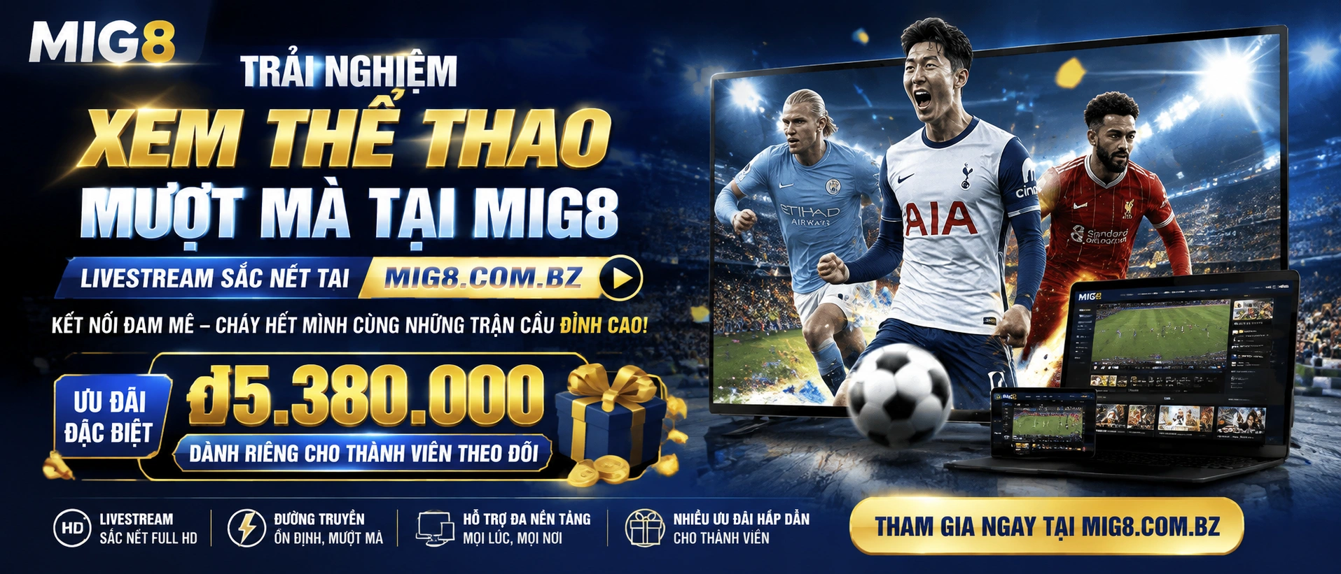 Giao diện MIG8 tối ưu cho mobile