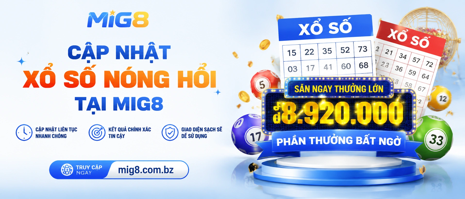Không gian dữ liệu xổ số MIG8